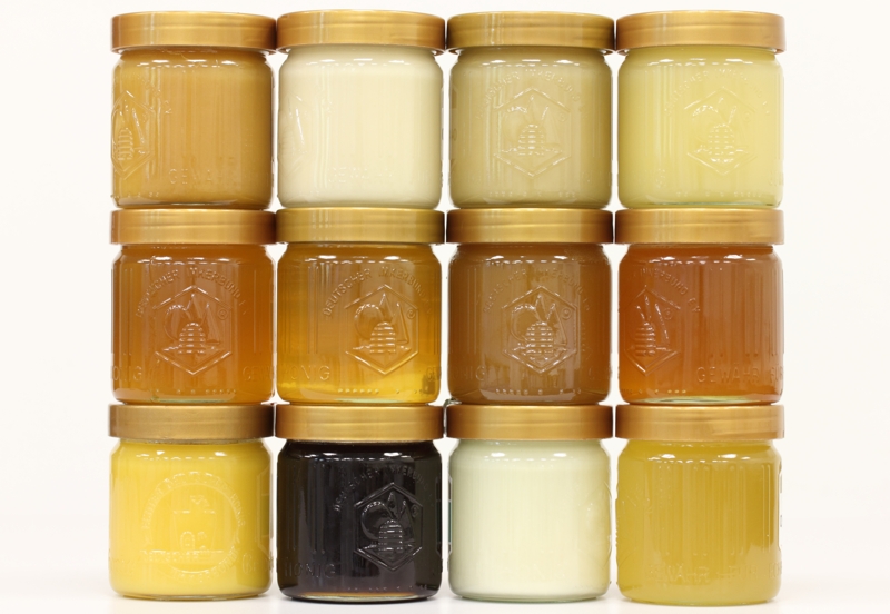Farbspektrum unterschiedlicher Honige